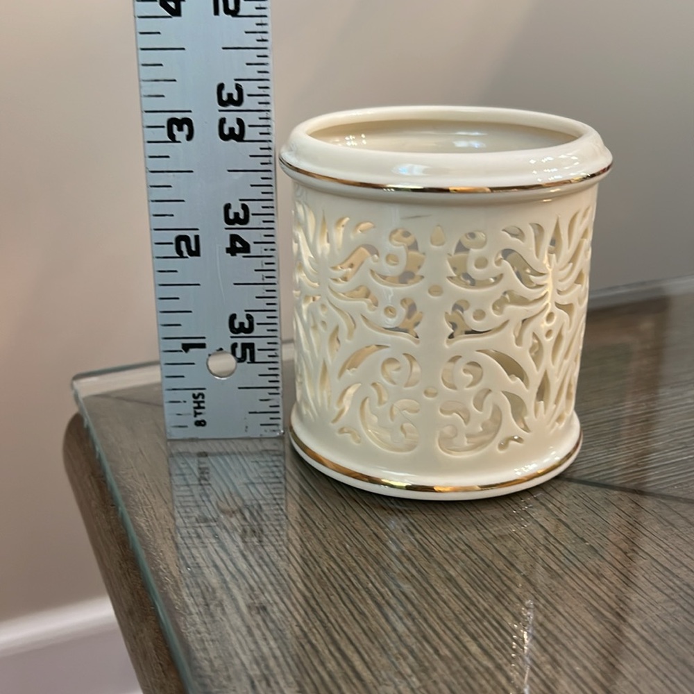 Illuminations By Lenox Collection Pierced Tealight Candle Holder with Candles - Picture 7 of 15